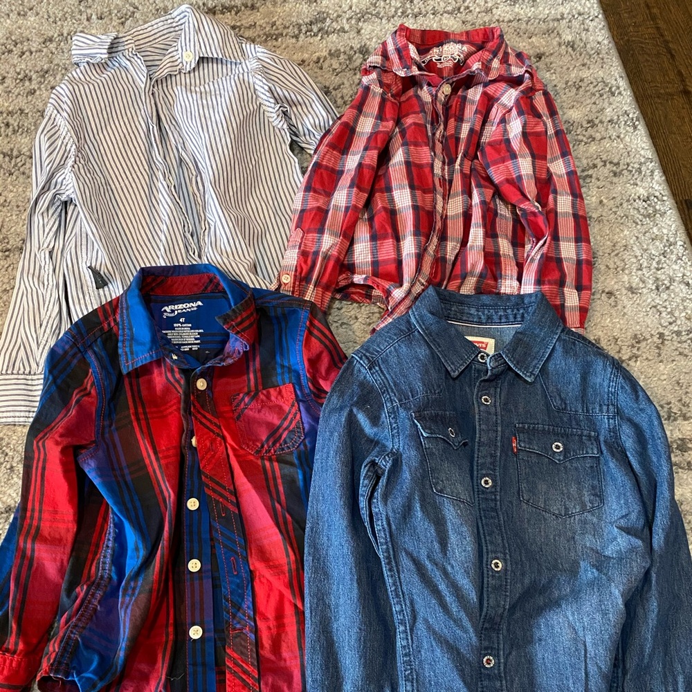 Boys long sleeve button up